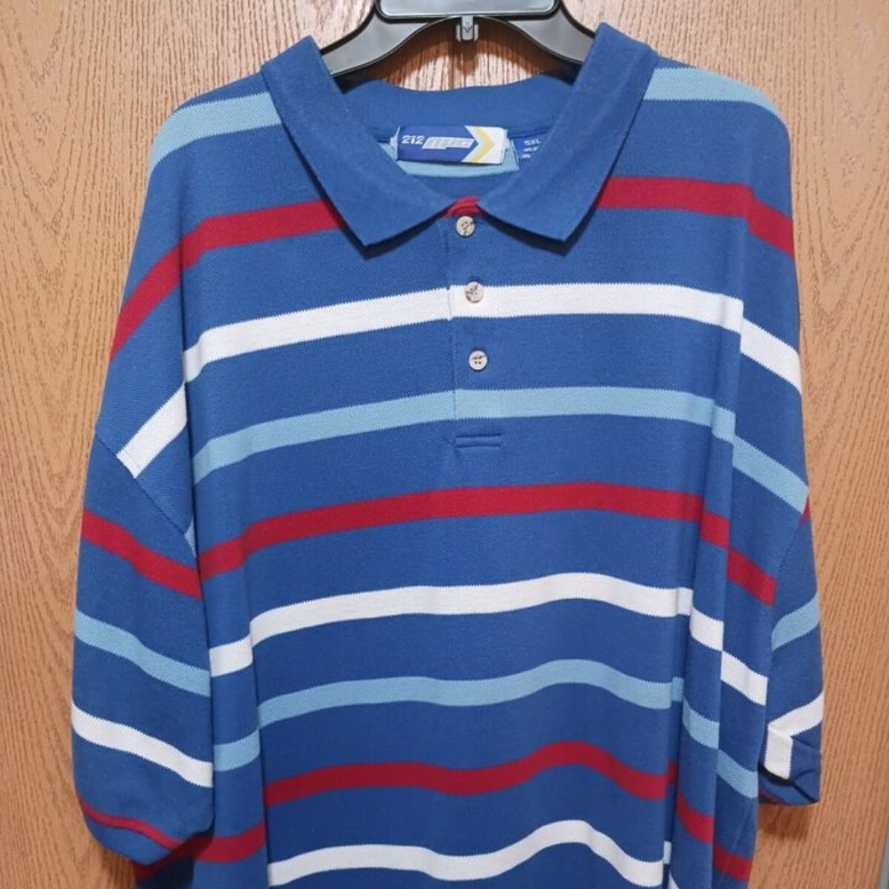 (2)-212 NYC(Polo Shirts)-(Red/Gray/Black)-(Blue/Red/White)-(Pre-owned)-(5XL)-$30 - Picture 4 of 6